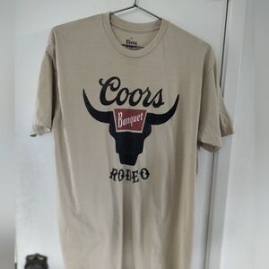 Coors Banquet Rodeo Graphic T-Shirt Men, Short Sleeve, Large